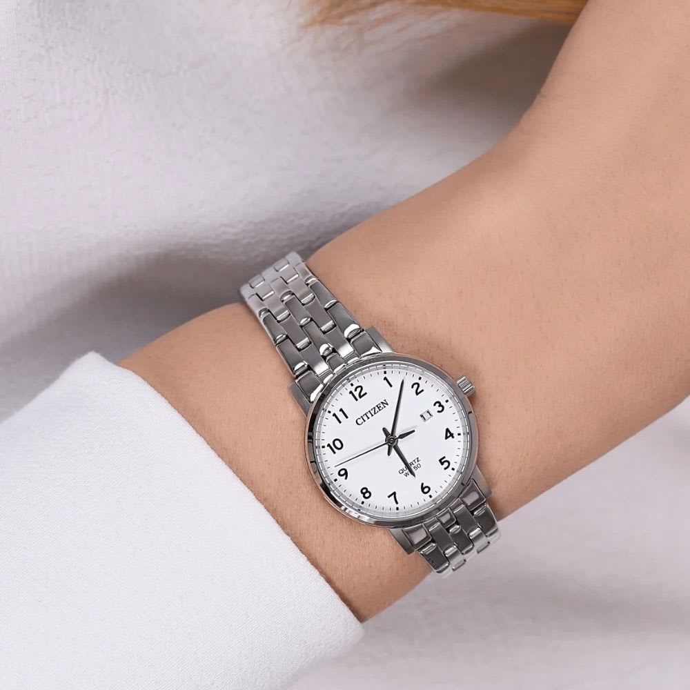Reloj Citizen Quartz EU6090-54A Plateado Dial Blanco Acero Mujer4