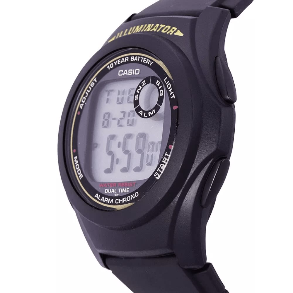 Reloj Casio Vintage F-200W-9ADF Digital Resina Negro Unisex6