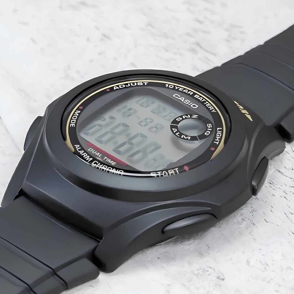 Reloj Casio Vintage F-200W-9ADF Digital Resina Negro Unisex4