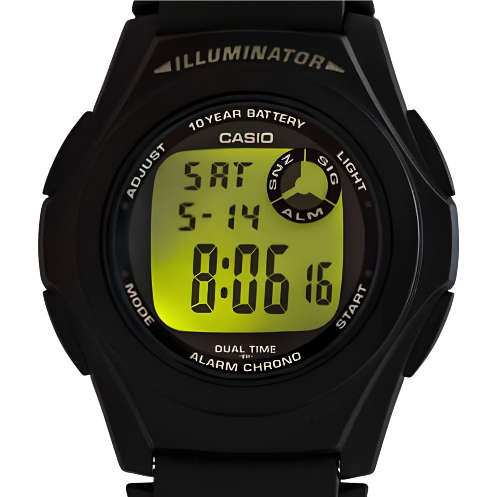 Reloj Casio Vintage F-200W-9ADF Digital Resina Negro Unisex5