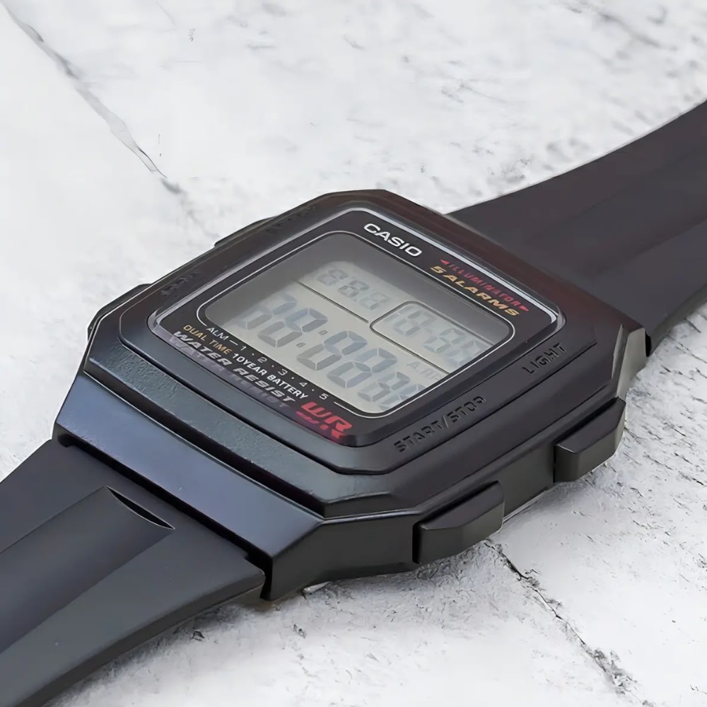 Reloj Casio Vintage F-201WA-1ADF Digital Resina Negro Unisex5