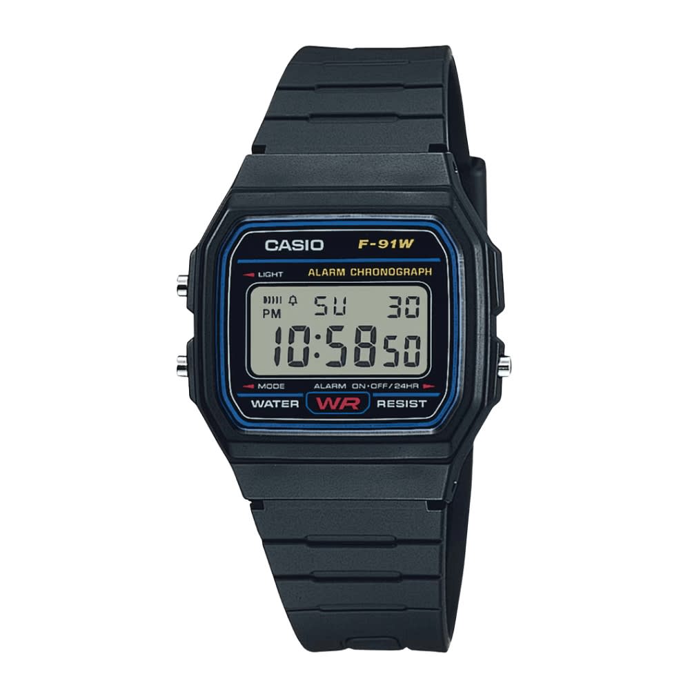 Reloj Casio Vintage F-91W-1DG Digital Clásico Negro Unisex10