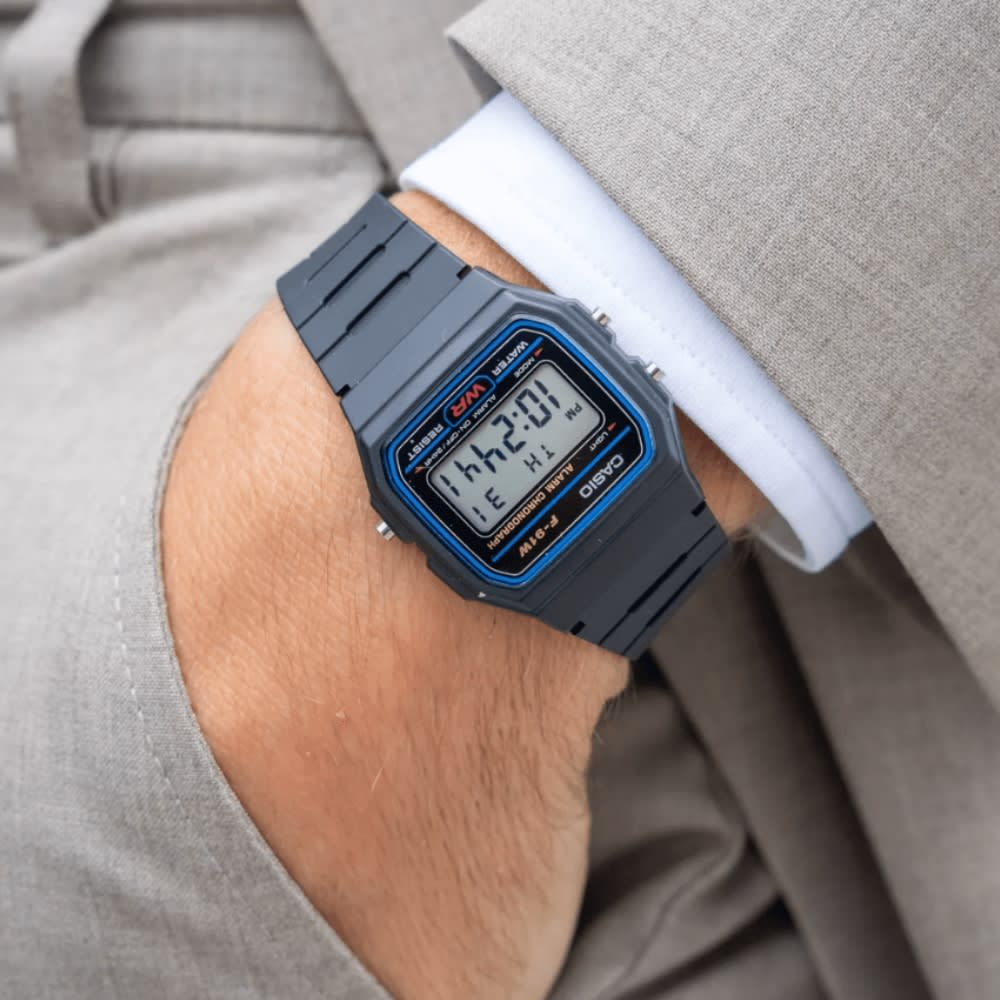 Reloj Casio Vintage F-91W-1DG Digital Clásico Negro Unisex2