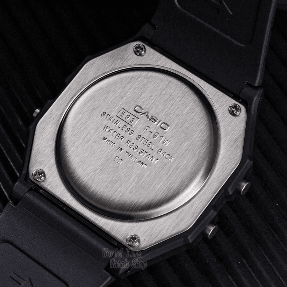 Reloj Casio Vintage F-91W-1DG Digital Negro Unisex6