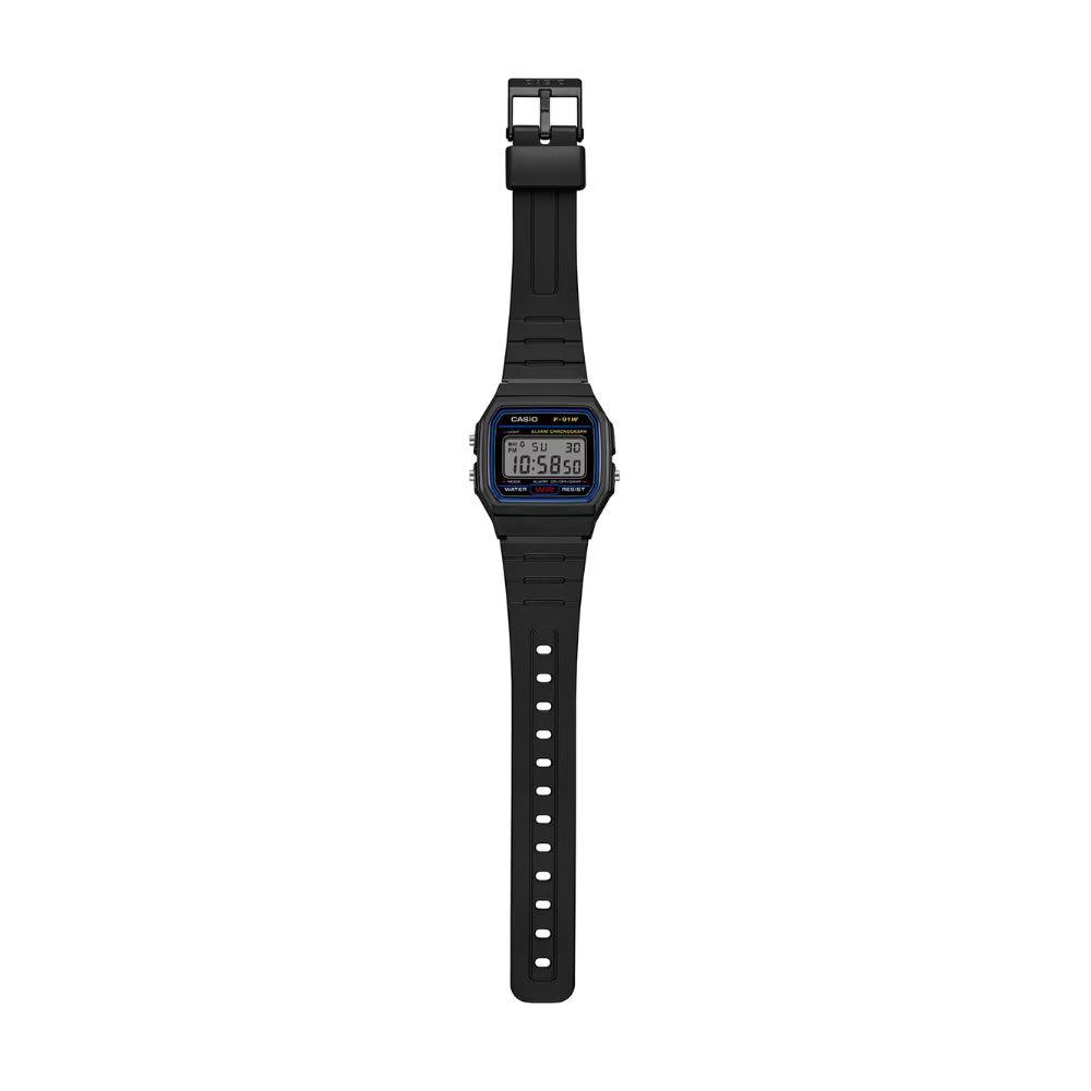 Reloj Casio Vintage F-91W-1DG Digital Clásico Negro Unisex7