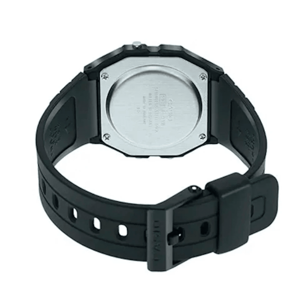 Reloj Casio Vintage F-91W-3DG Líneas Verdes Digital Clásico Negro Unisex4