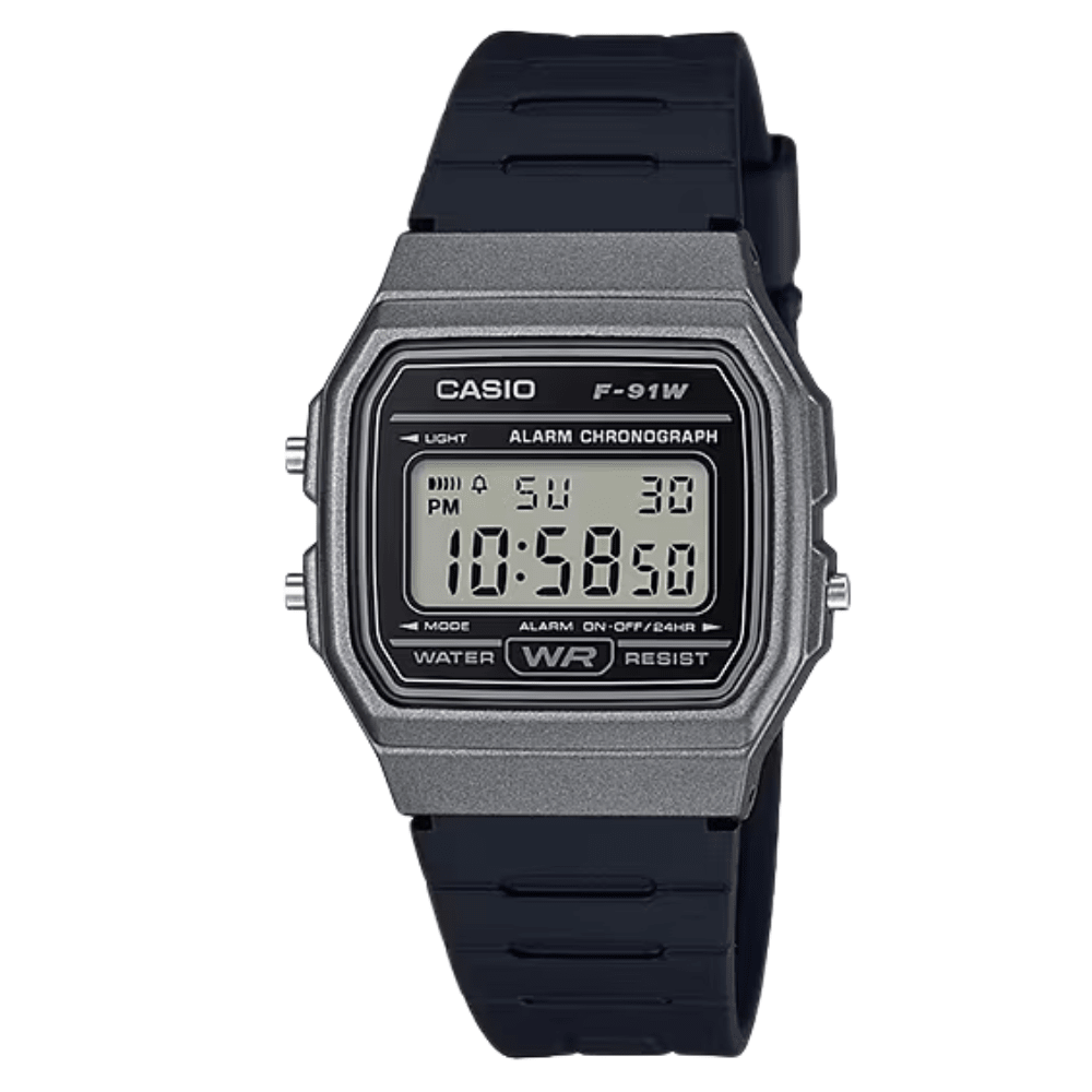 Reloj Casio Vintage F-91WM-1BDF Digital Clásico Gris Plomo Unisex6