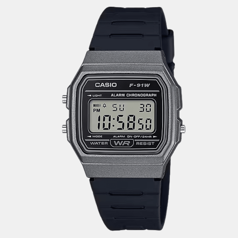 Reloj Casio Vintage F-91WM-1BDF Digital Clásico Gris Plomo Unisex1