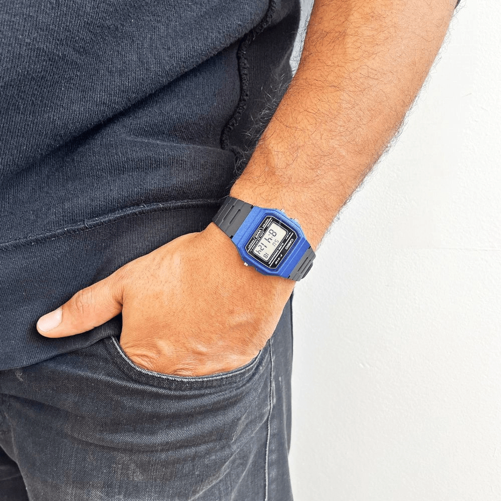 Reloj Casio Vintage F-91WM-2ADF Digital Clásico Azul Unisex2