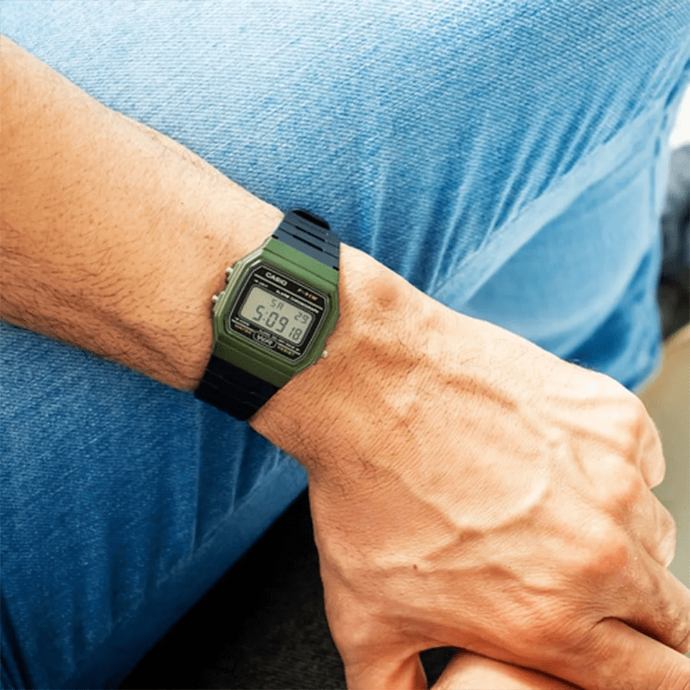 Reloj Casio Vintage F-91WM-3ADF Digital Clásico Verde Unisex2
