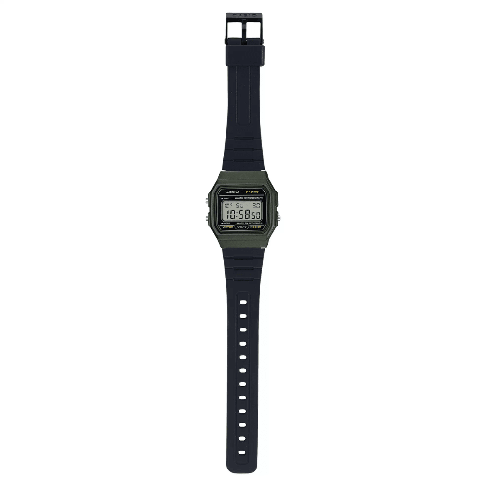 Reloj Casio Vintage F-91WM-3ADF Digital Clásico Verde Unisex4