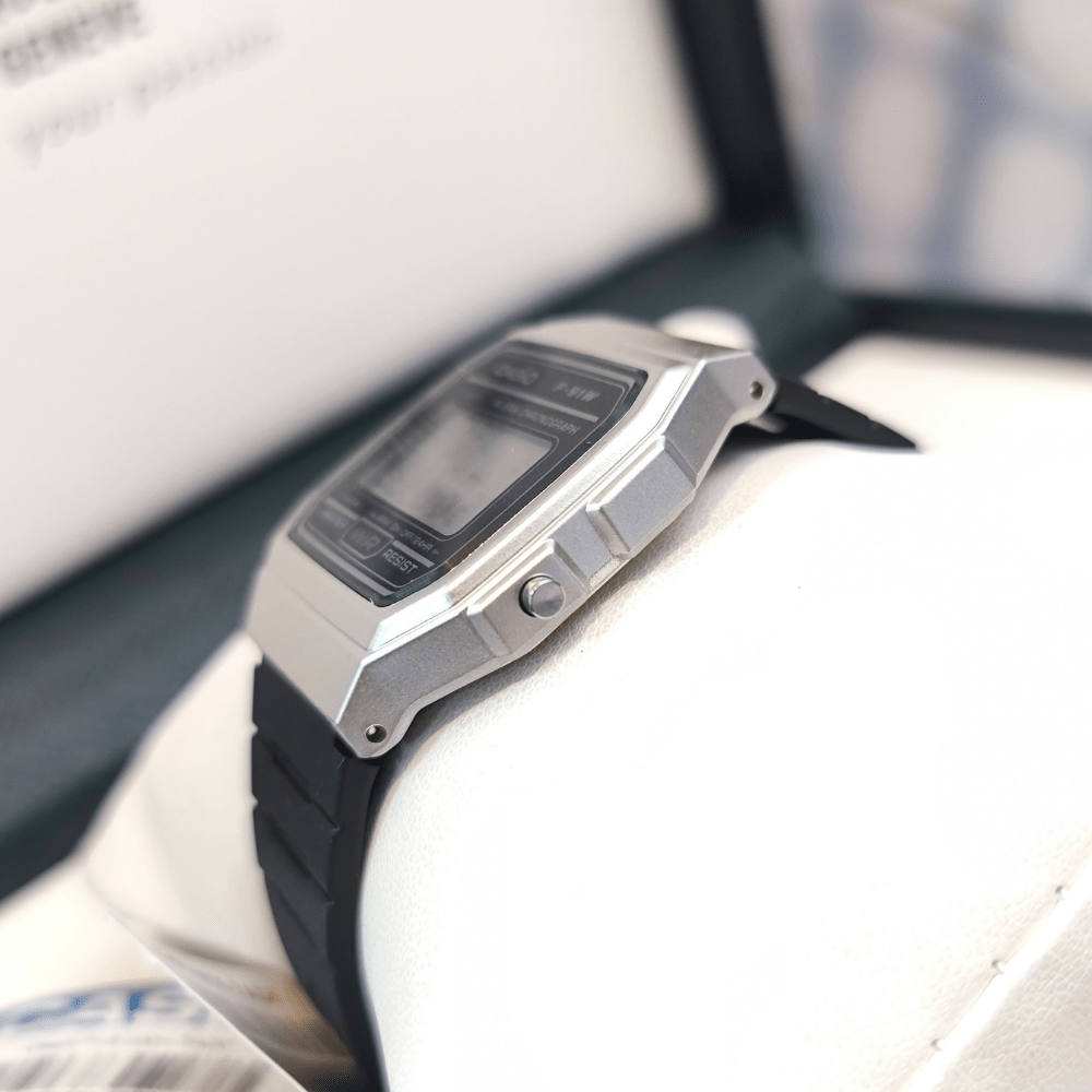 Reloj Casio Vintage F-91WM-7ADF Digital Clásico Plateado Unisex4