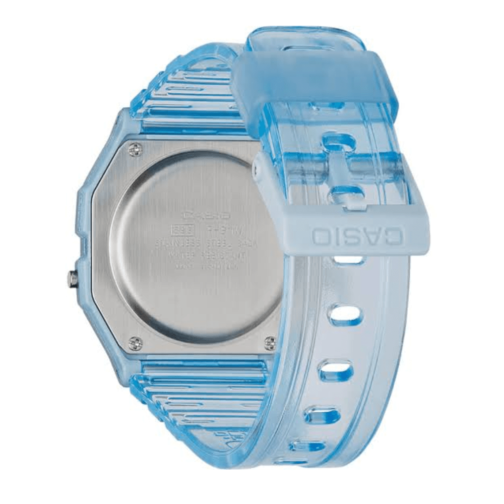 Reloj Casio Vintage F-91WS-2DF Digital Clásico Celeste Transparente Unisex6