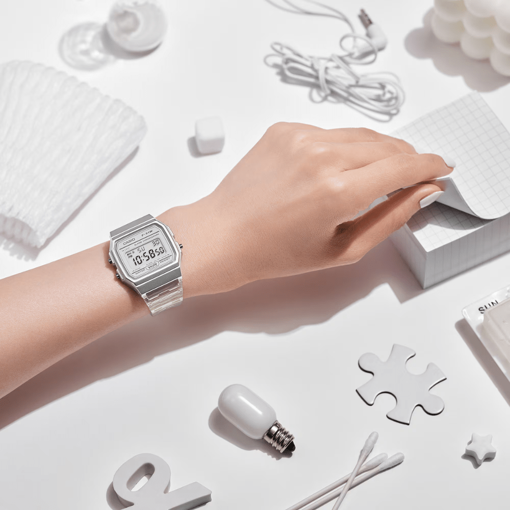 RELOJ CASIO F-91WS-7DF TRANSPARENTE UNISEX2