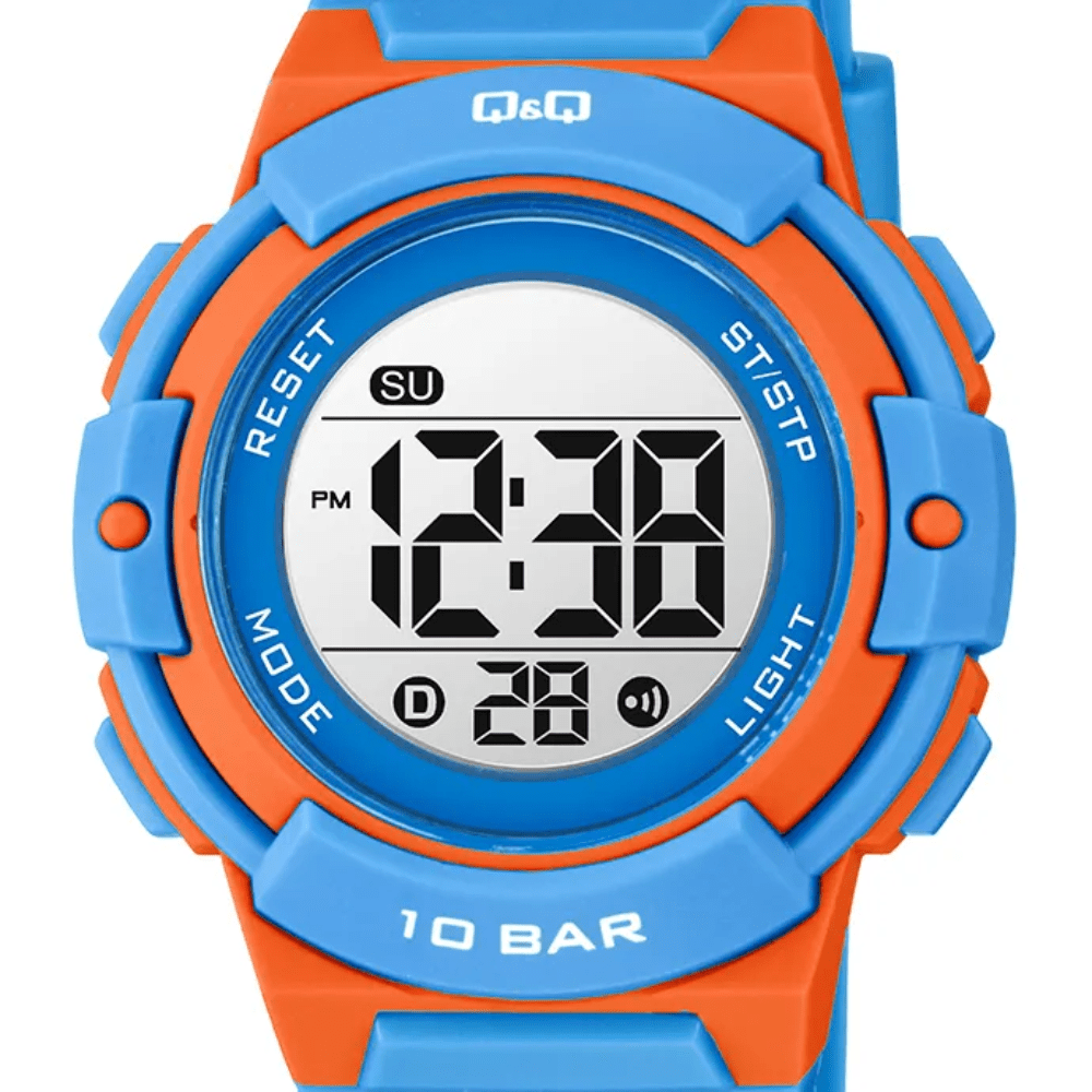 RELOJ Q&Q G32A-001VY CELESTE/NARANJA INFANTIL2