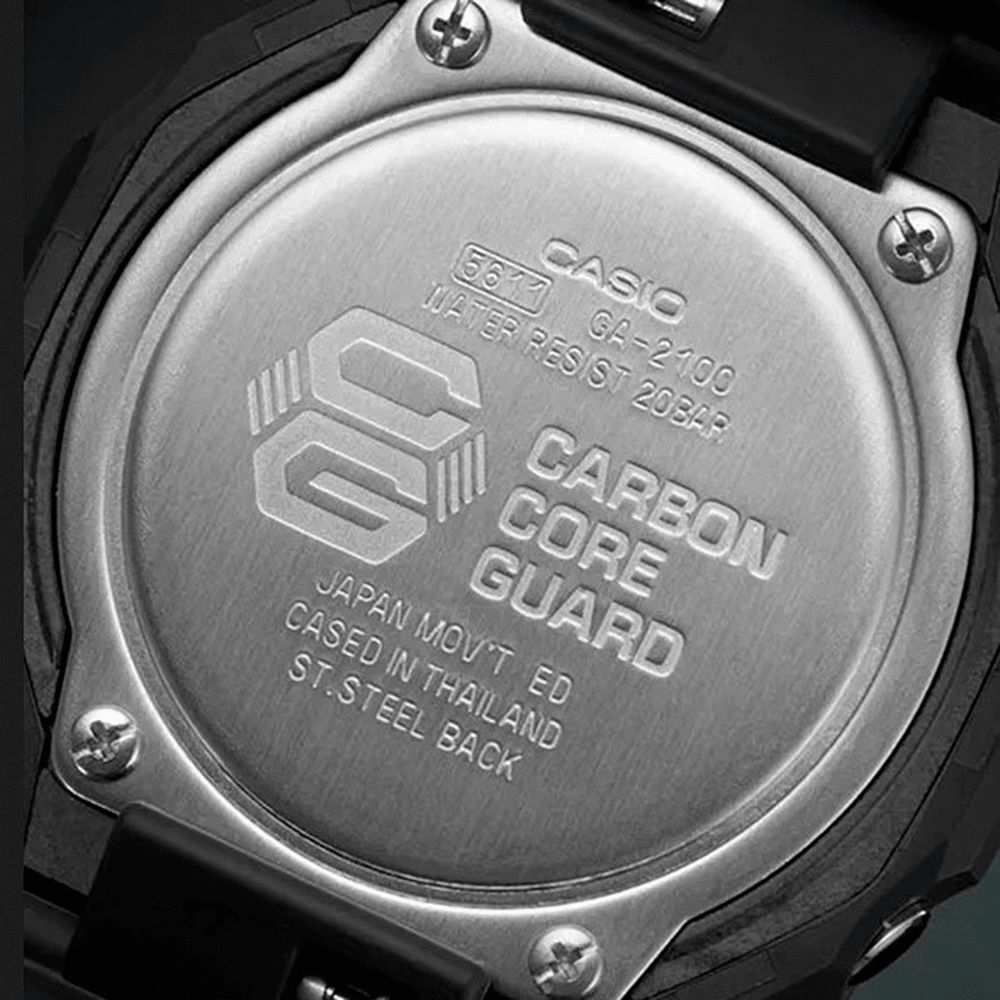RELOJ CASIO G-SHOCK GA-2100-1A1DR HOMBRE NEGRO ANÁLOGO DIGITAL 200M4