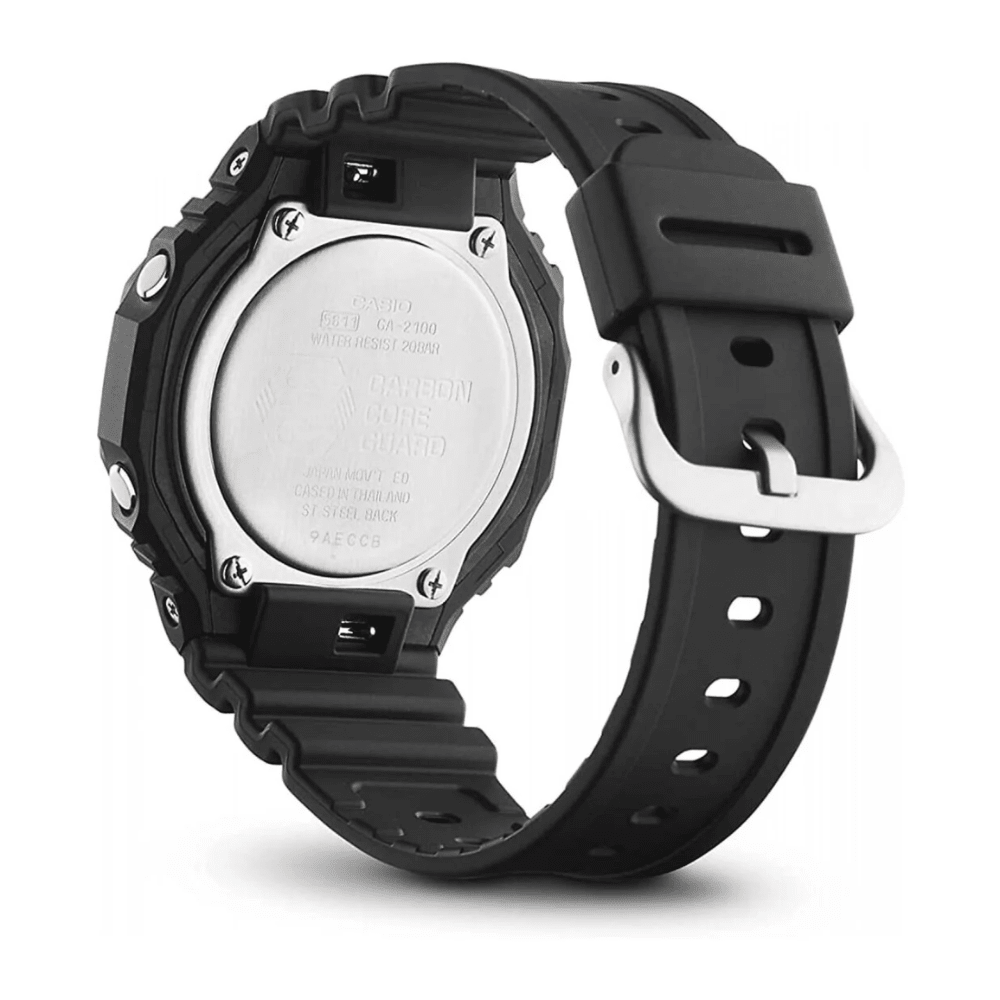 Reloj Casio G-Shock GA-2100-1A2DR  Serie Neón Carbón Core Análogo Digital Negro Hombre5