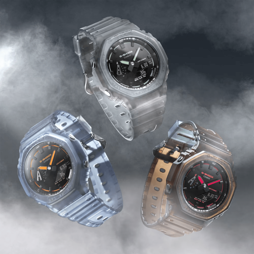 Reloj Casio G-Shock GA-2100K-1ADR Carbon Core Análogo-Digital Gris Traslucido Hombre10