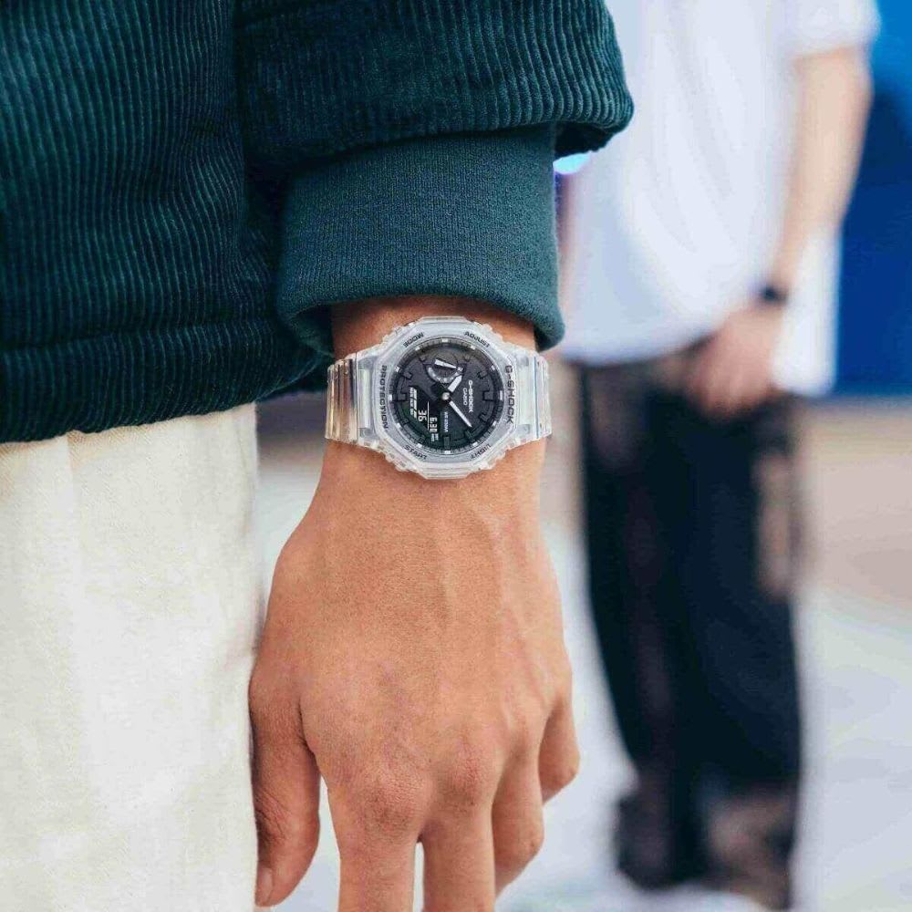 Reloj Casio G-Shock GA-2100SKE-7ADR Carbon Core Análogo-Digital Transparente Hombre2