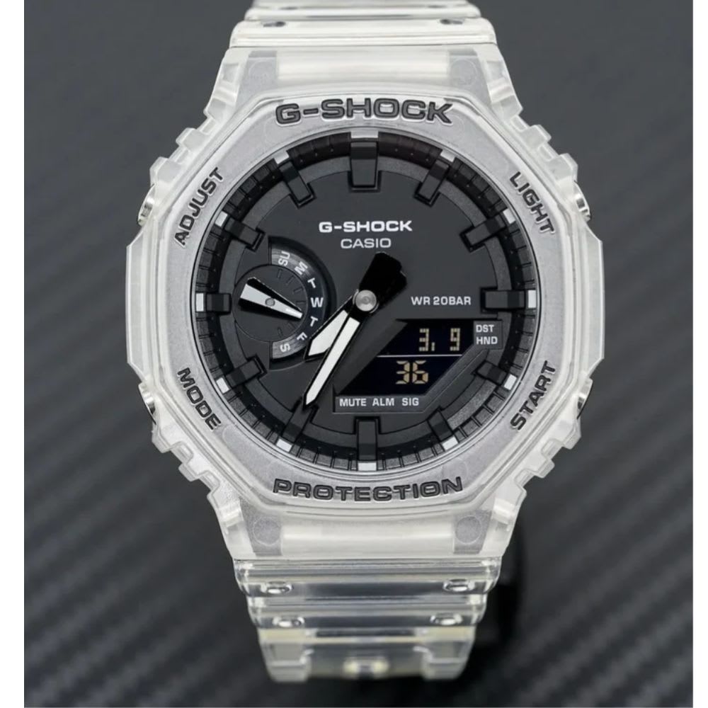 Reloj Casio G-Shock GA-2100SKE-7ADR Carbon Core Análogo-Digital Transparente Hombre4