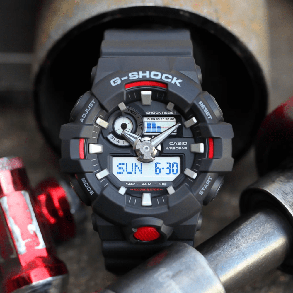 Reloj Casio G-Shock GA-700-1ADR Análogo-Digital Táctico Negro Hombre4