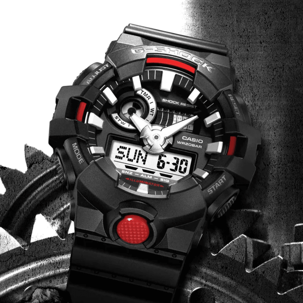 Reloj Casio G-Shock GA-700-1ADR Análogo-Digital Táctico Negro Hombre5