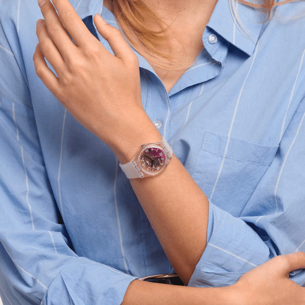 RELOJ SWATCH GE290 MONTHLY DROPS PINK DISCO FEVER5