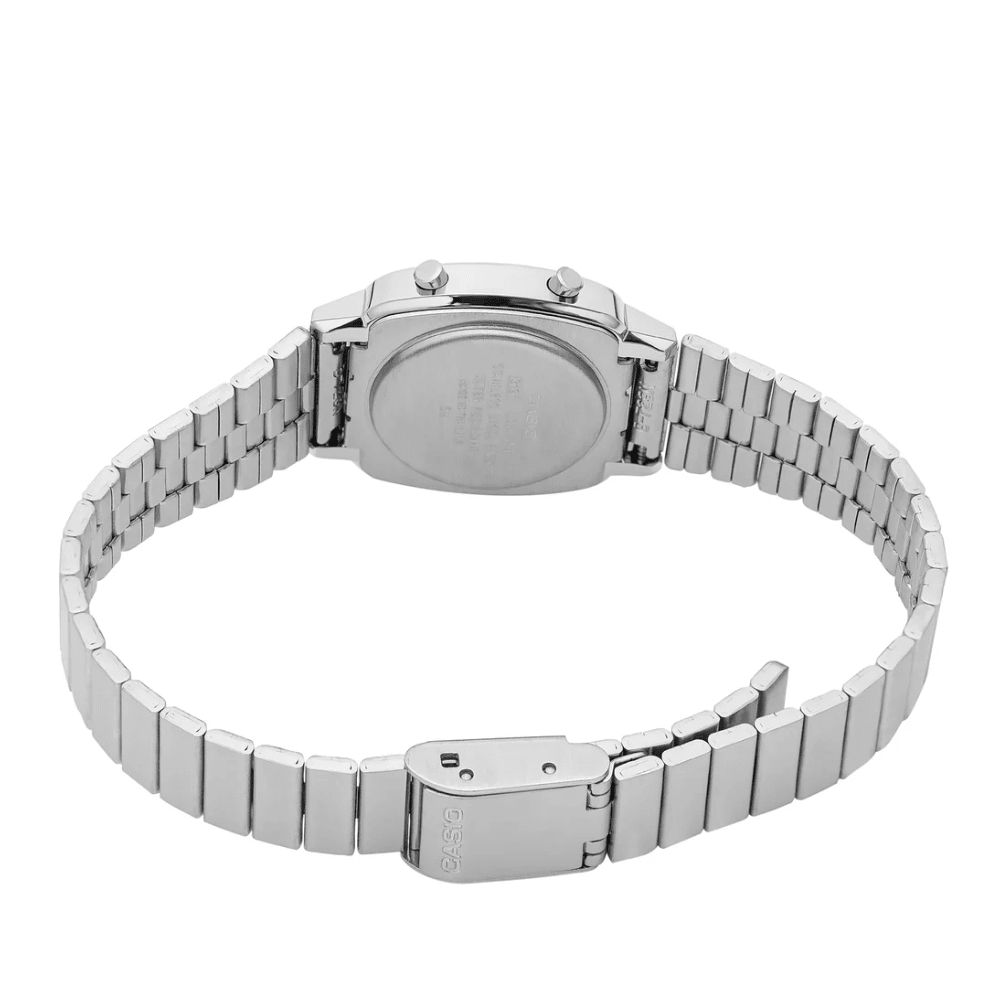 RELOJ CASIO LA670WA-1DF VINTAGE MINI PLATEADO3