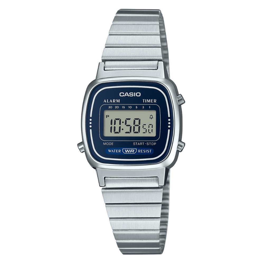 RELOJ CASIO LA670WA-2DF VINTAGE MINI PLATEADO1
