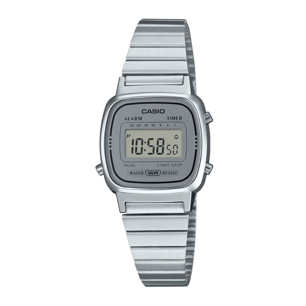 Reloj Casio Vintage LA670WA-7DF Digital Acero Plateado Mujer8