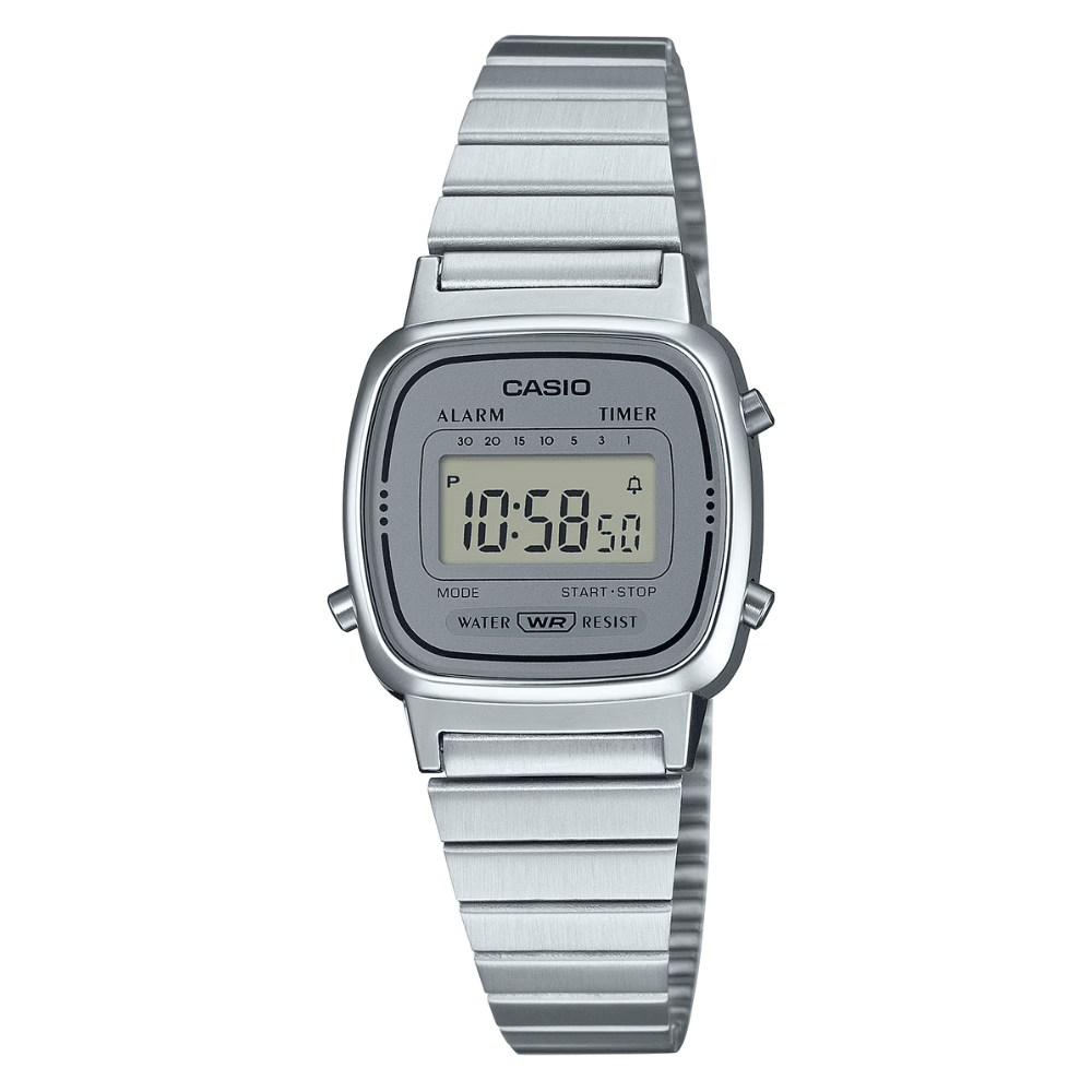 RELOJ CASIO LA670WA-7DF VINTAGE MINI PLATEADO1