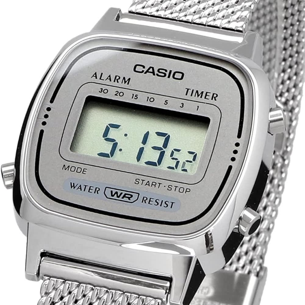 Reloj Casio Vintage LA670WEM-7DF Digital Plateado Mujer8