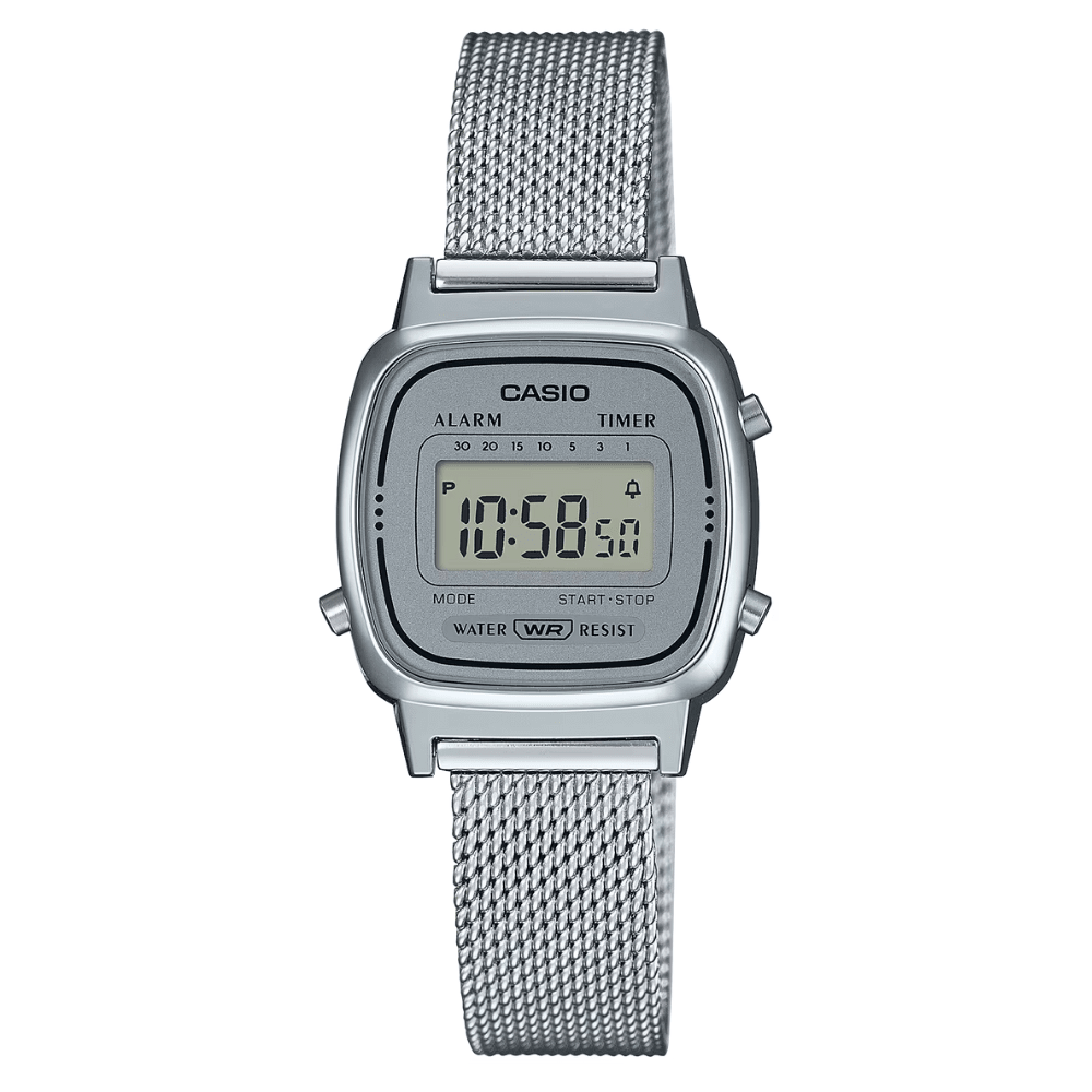 RELOJ CASIO LA670WEM-7DF VINTAGE MINI PLATEADO1