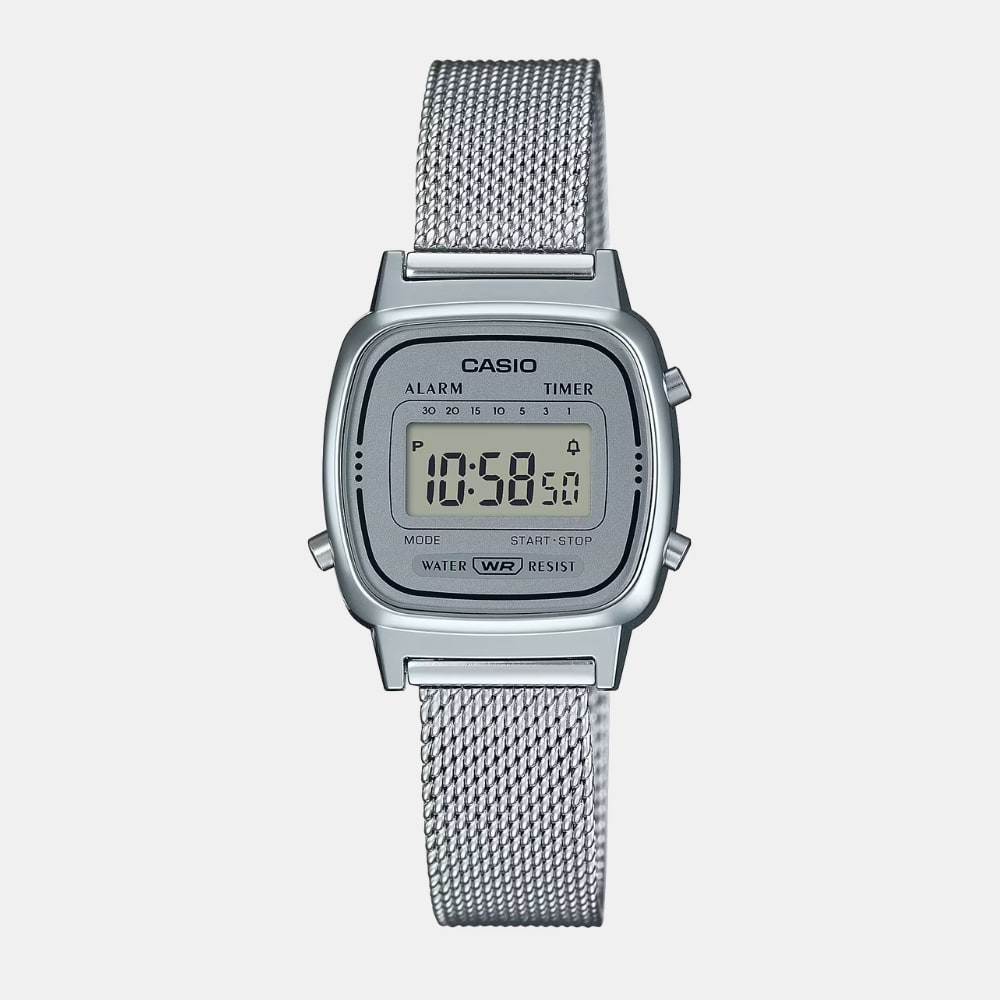 Reloj Casio Vintage LA670WEM-7DF Digital Plateado Mujer1