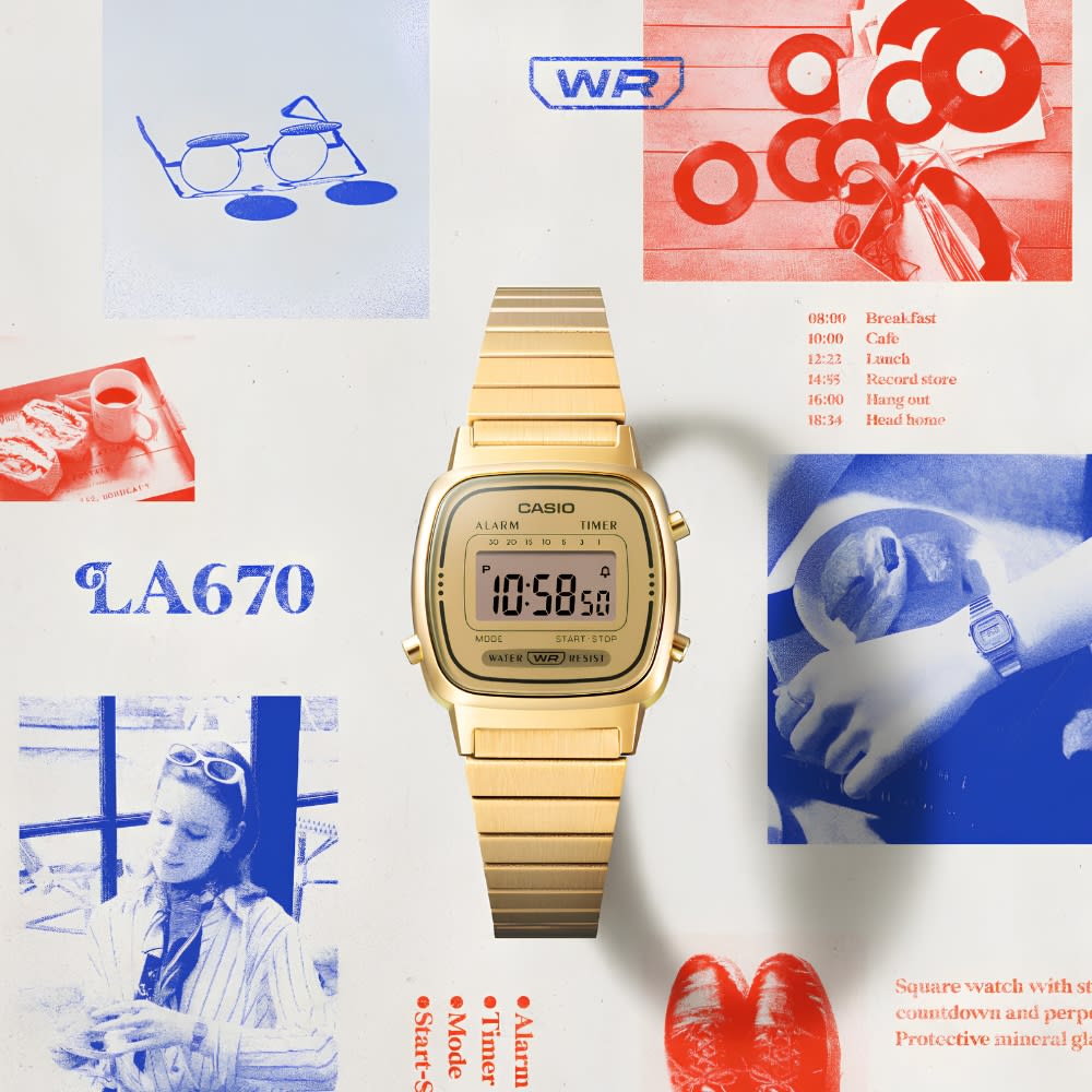 Reloj Casio Vintage LA670WGA-9DF Digital Dorado Mujer6