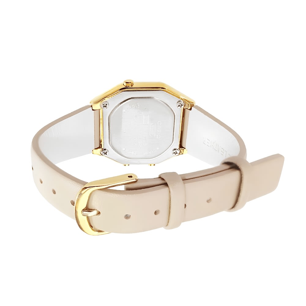 Reloj Casio VintageLA680WEGL-4DF Correa de Cuero Mujer6