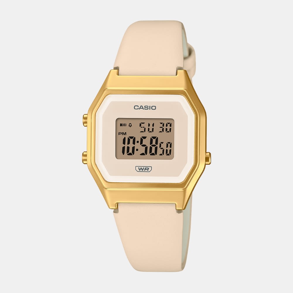 Reloj Casio VintageLA680WEGL-4DF Correa de Cuero Mujer1