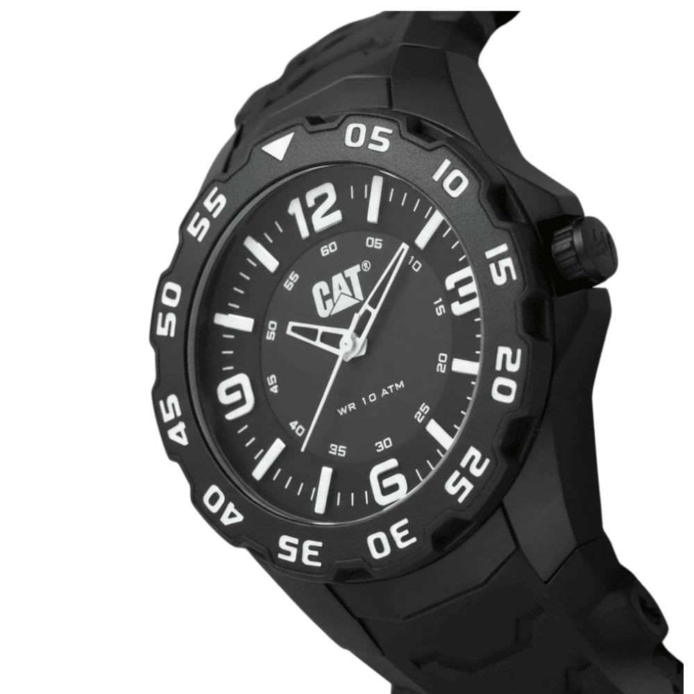 Reloj Cat Motion LJ.160.21.221 Análogo Negro/Blanco Rubber Hombre6