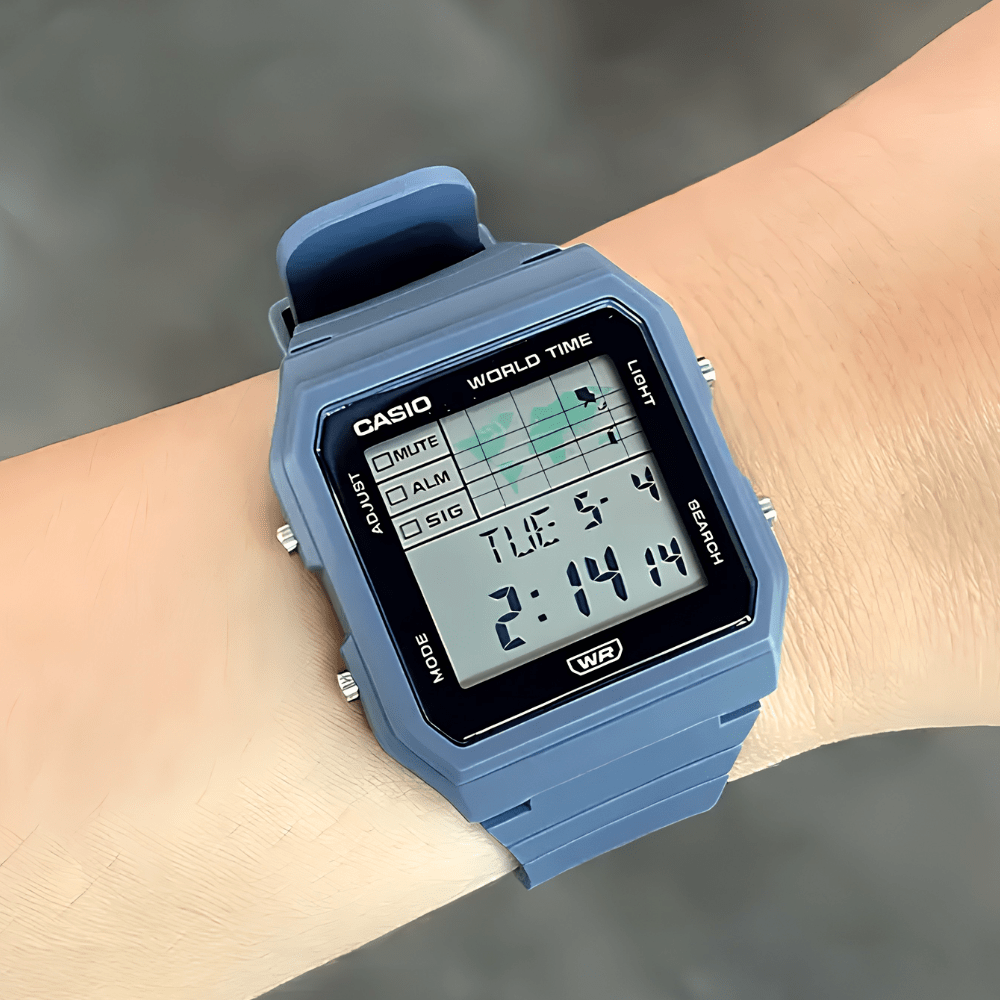 Reloj Casio LF-30W-2ADF Digital Resina Mapa Mundial Azul Unisex2