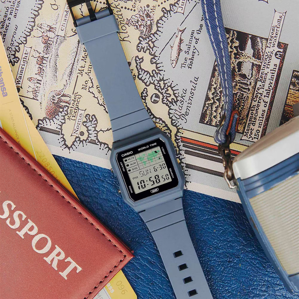 Reloj Casio LF-30W-2ADF Digital Resina Mapa Mundial Azul Unisex4