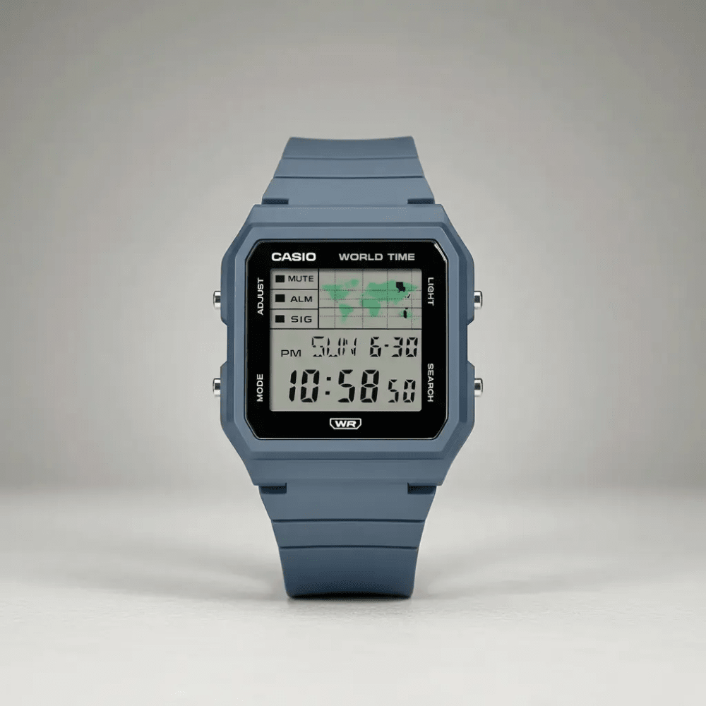 Reloj Casio LF-30W-2ADF Digital Resina Mapa Mundial Azul Unisex5