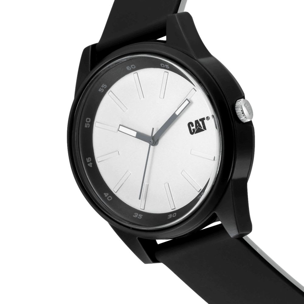 Reloj Cat Insignia LJ.160.21.221 Análogo Negro/Blanco Silicona Hombre4
