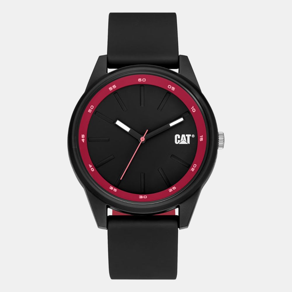 Reloj Cat Insignia LJ.160.21.821 Análogo Negro/Rojo Silicona Hombre1