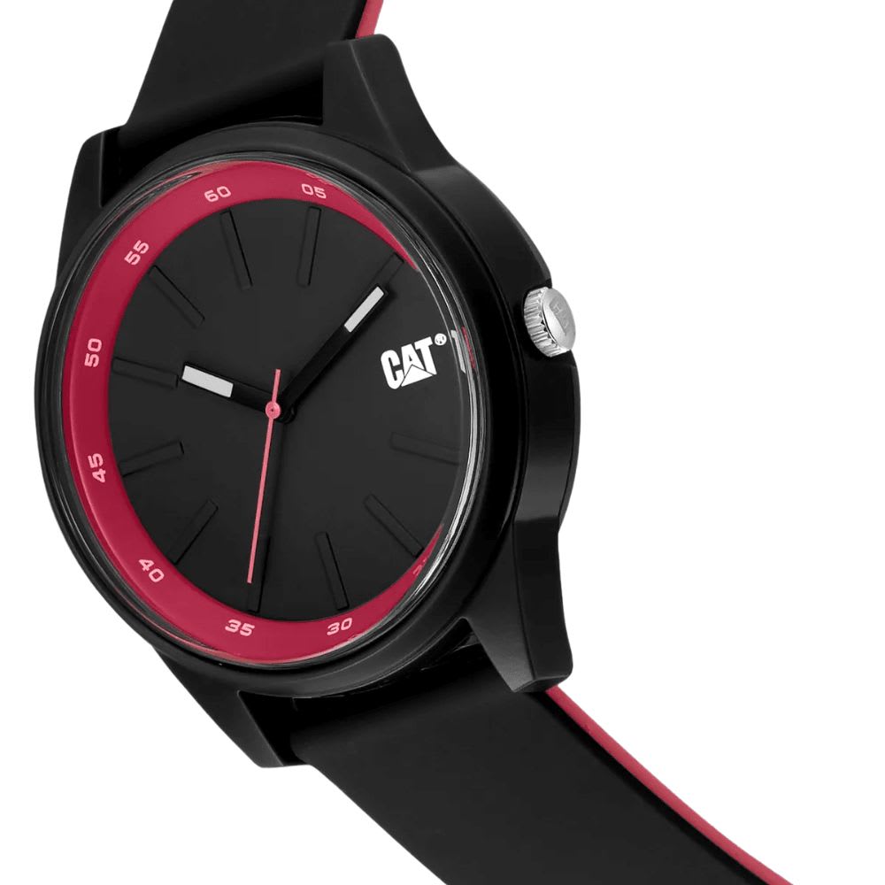 Reloj Cat Insignia LJ.160.21.821 Análogo Negro/Rojo Silicona Hombre4
