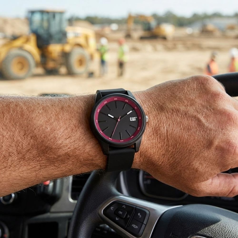 Reloj Cat Insignia LJ.160.21.821 Análogo Negro/Rojo Silicona Hombre2