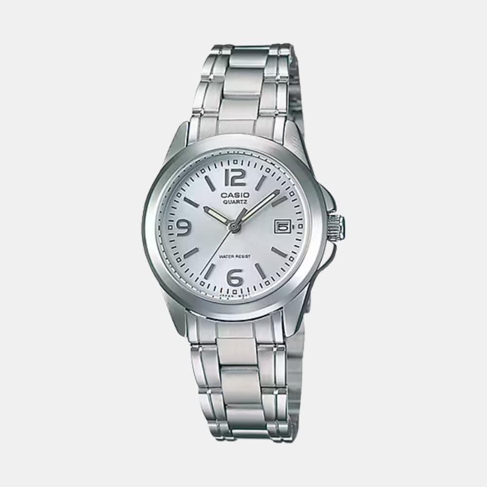Reloj Casio Clásico LTP-1215A-7ADF Análogo Plateado Mujer1