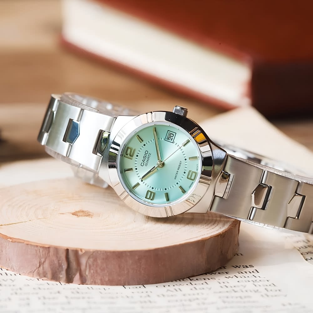 Reloj Casio Clásico LTP-1241D-3ADF Análogo Plateado Mujer5