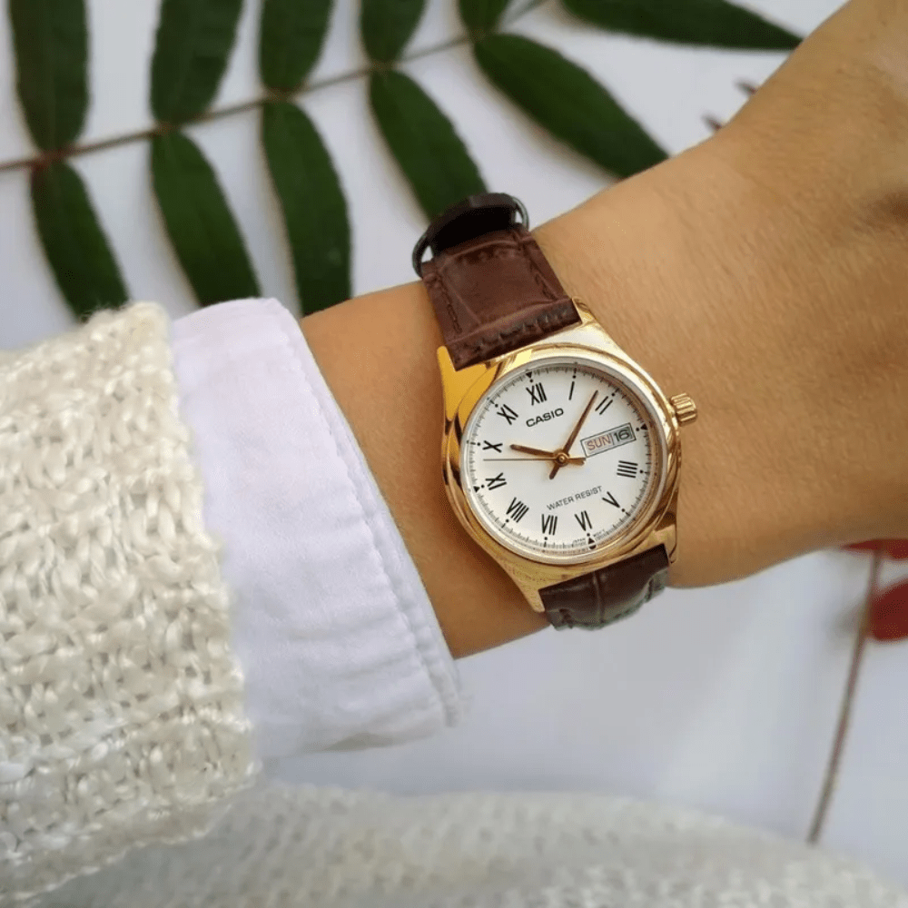 RELOJ CASIO LTP-V006GL-7BUDF ANÁLOGO DORADO2