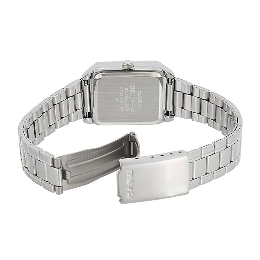 Reloj Casio Tank LTP-V007D-1BUDF Análogo Acero Plateado Mujer3