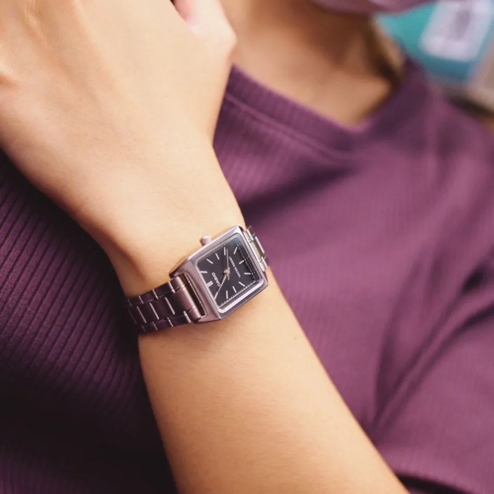 Reloj Casio Tank LTP-V007D-1EUDF Análogo Acero Plateado Mujer2